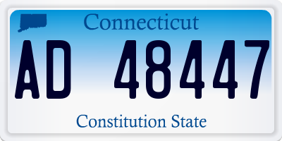 CT license plate AD48447