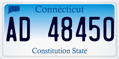CT license plate AD48450