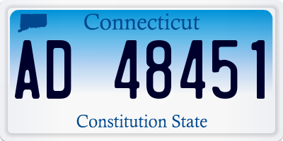CT license plate AD48451