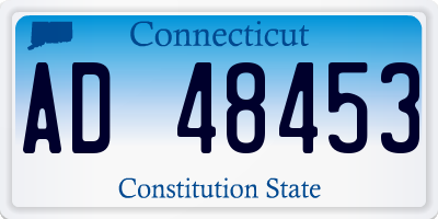 CT license plate AD48453