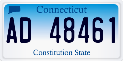 CT license plate AD48461