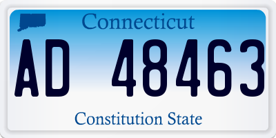CT license plate AD48463