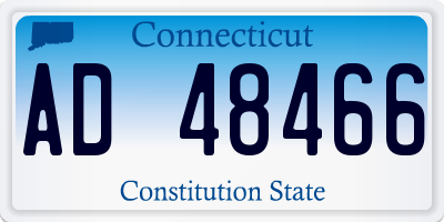 CT license plate AD48466