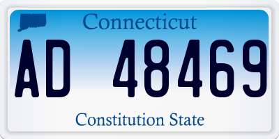 CT license plate AD48469