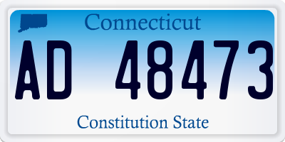 CT license plate AD48473