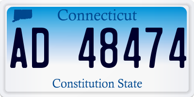 CT license plate AD48474