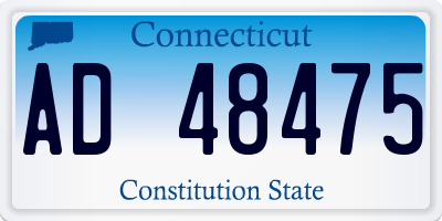 CT license plate AD48475