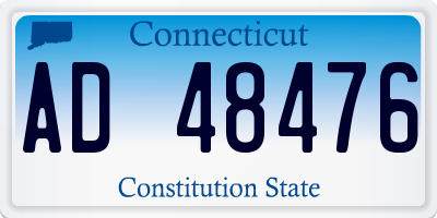 CT license plate AD48476