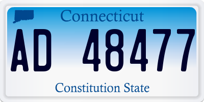 CT license plate AD48477