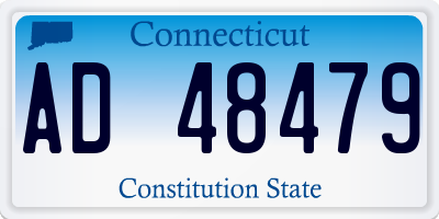CT license plate AD48479
