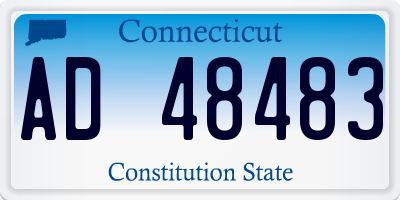 CT license plate AD48483