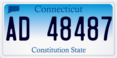 CT license plate AD48487