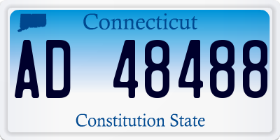 CT license plate AD48488
