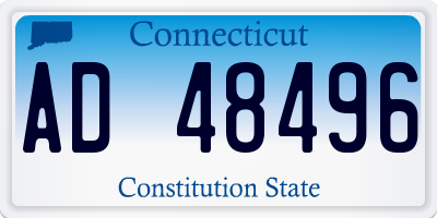 CT license plate AD48496