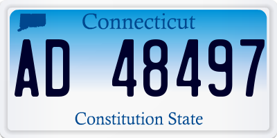 CT license plate AD48497