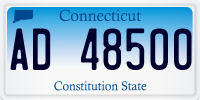 CT license plate AD48500