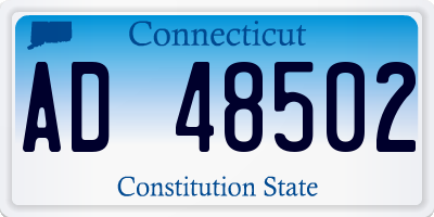 CT license plate AD48502