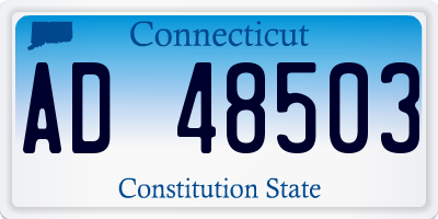 CT license plate AD48503