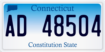 CT license plate AD48504