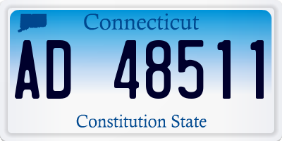 CT license plate AD48511