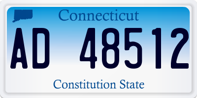 CT license plate AD48512