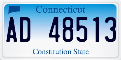 CT license plate AD48513