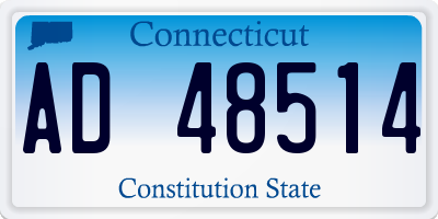 CT license plate AD48514