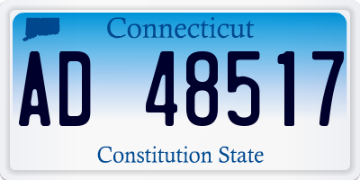 CT license plate AD48517