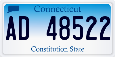 CT license plate AD48522