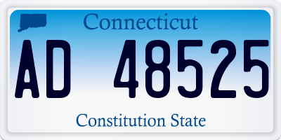 CT license plate AD48525