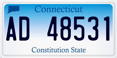 CT license plate AD48531
