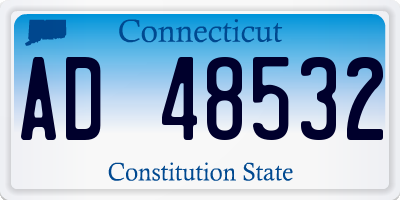 CT license plate AD48532