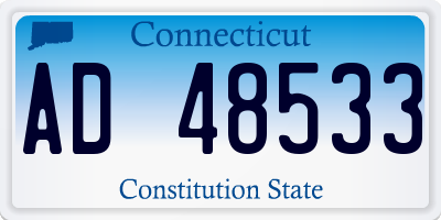 CT license plate AD48533