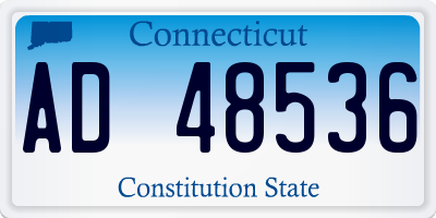 CT license plate AD48536