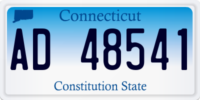 CT license plate AD48541