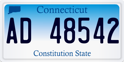 CT license plate AD48542
