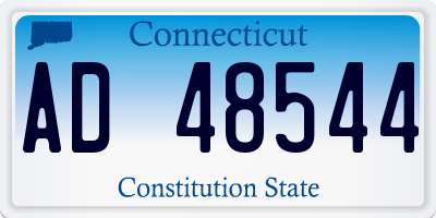 CT license plate AD48544
