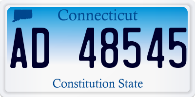 CT license plate AD48545