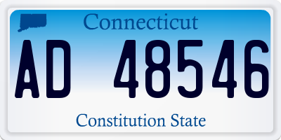 CT license plate AD48546