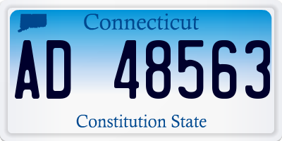 CT license plate AD48563
