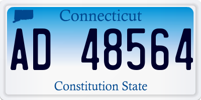 CT license plate AD48564