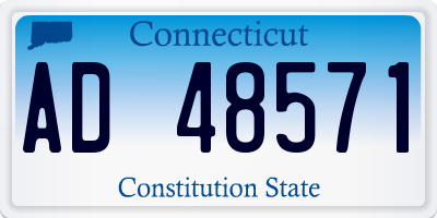 CT license plate AD48571