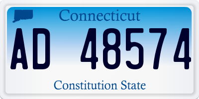 CT license plate AD48574