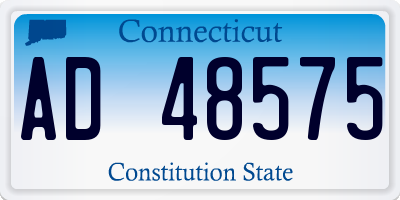 CT license plate AD48575