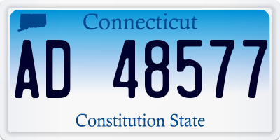 CT license plate AD48577