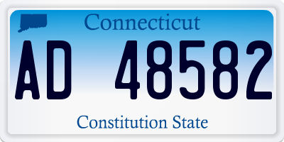 CT license plate AD48582