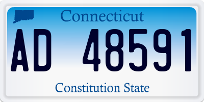 CT license plate AD48591