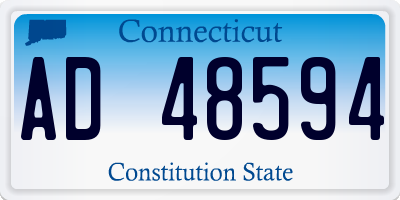 CT license plate AD48594