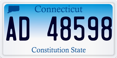 CT license plate AD48598