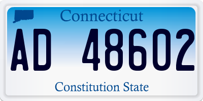 CT license plate AD48602